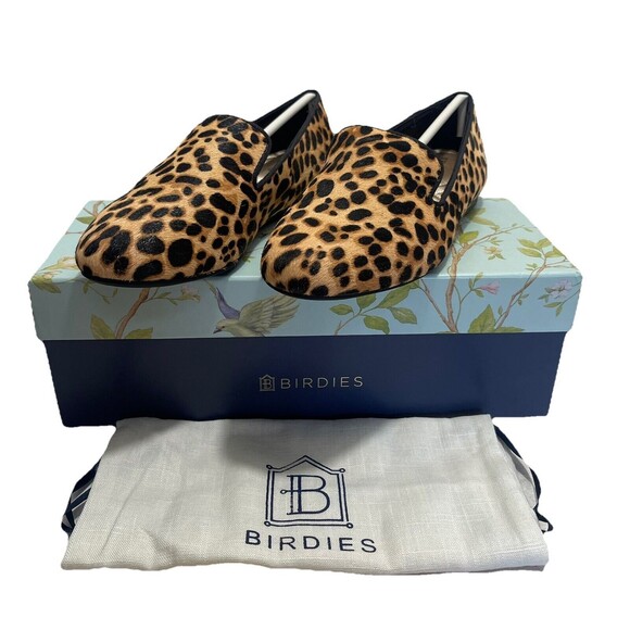 Birdies Shoes - BIRDIES The Starling in Cheetah Womens 5 shoes Slipper Flat Loafer Calf Hair NIB